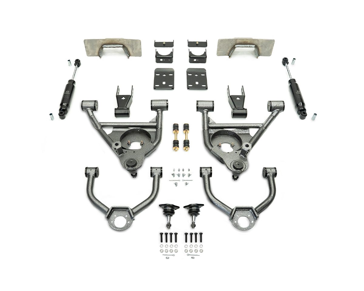 1999-2006 (2007 CLASSIC) GM 2WD 5/7 LOWERING KIT W/ WELD ON C-NOTCH by IHC Suspension
