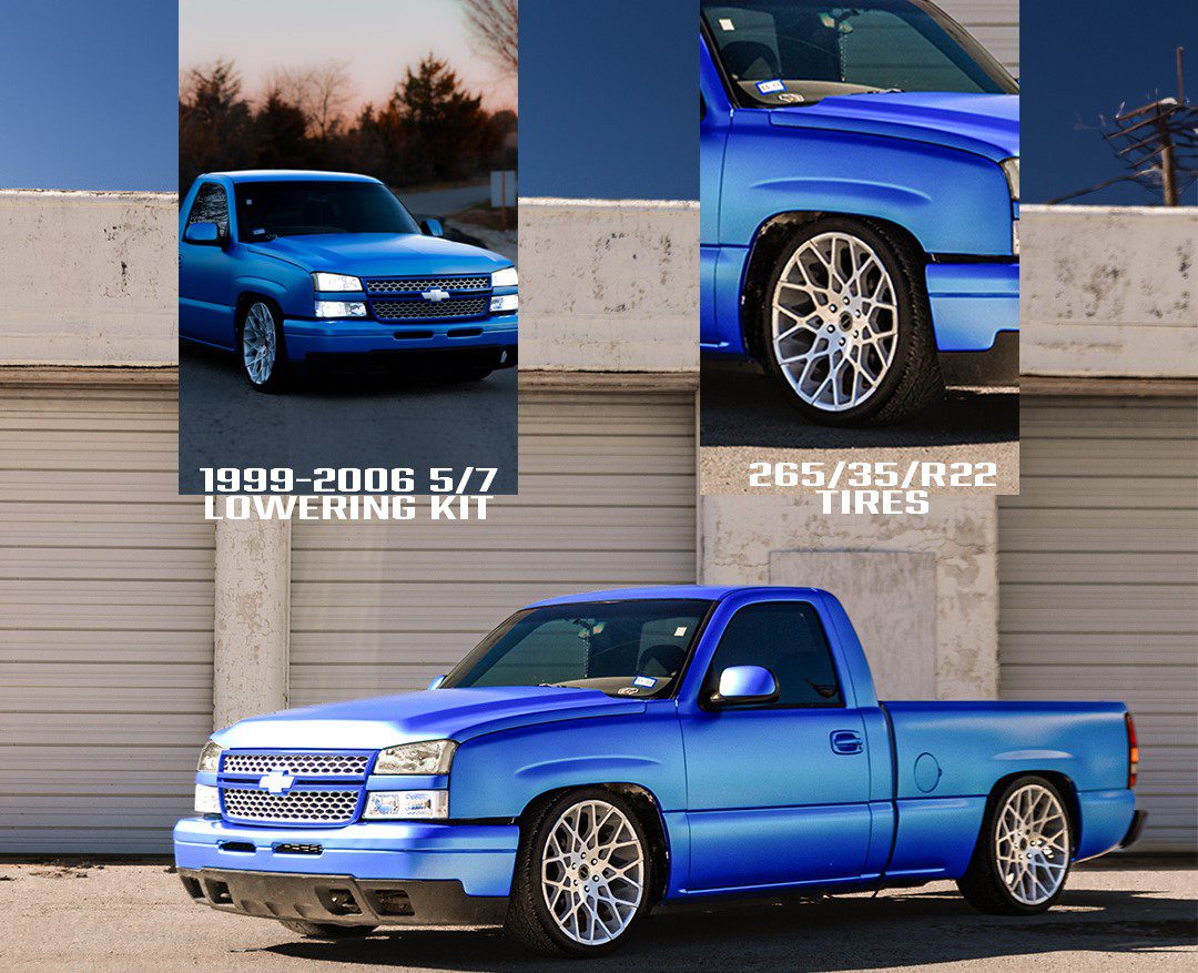 1999-2006 (2007 CLASSIC) GM 2WD 5/7 LOWERING KIT W/ WELD ON C-NOTCH by IHC Suspension – product detail 9