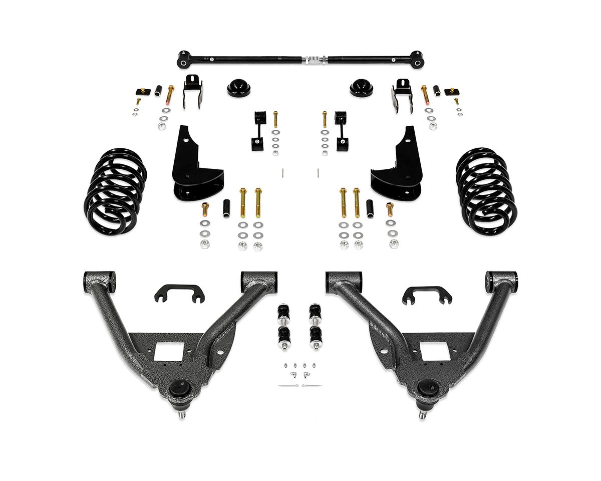 2007-2016 GM 1500 SUV 3/5 Lowering Kit With Track Bar (CAST) by IHC Suspension